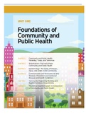 STUDY GUIDE  Foundations of Community and Public Health