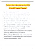 Referee Exam Questions with 100&percnt; Correct Answers &vert; Rated A&plus; If the goals are not securely anchored to the ground&comma; what should the referee do&quest; - Ask the home team coach to fix the issue and start the game only after the goals are securely anchored to the g