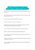 ACT Science Vocabulary Exam Questions With Answers 2024&sol;2025