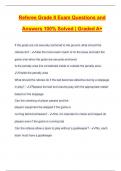 Referee Grade 8 Exam Questions and Answers 100&percnt; Solved &vert; Graded A&plus;
