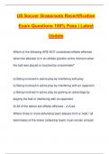 US Soccer Grassroots Recertification Exam Questions 100&percnt; Pass &vert; Latest Update