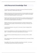 UAS Recurrent Knowledge Test with verified answers