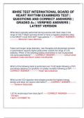 IBHRE TEST INTERNATIONAL BOARD OF HEART RHYTHM EXAMINERS TEST &vert; QUESTIONS AND CORRECT ANSWERS &vert; GRADED A&plus; &vert; VERIFIED ANSWERS &vert; LATEST VERSION