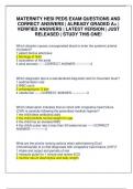 MATERNITY HESI PEDS EXAM QUESTIONS AND CORRECT ANSWERS &vert; ALREADY GRADED A&plus; &vert; VERIFIED ANSWERS &vert; LATEST VERSION &vert; JUST RELEASED &vert; STUDY THIS ONE&excl;