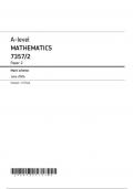 AQA A-level MATHEMATICS 7357&sol;2 Paper 2 Mark scheme June 2024