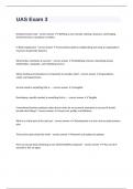 UAS Exam 3 questions with complete solutions