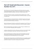 Part 107 Small UAS Recurrent - Course Number ALC&shy;-677 fully solved