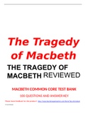 Macbeth Test Bank 100 Questions and Answer REVIEWED AND A GRADED 