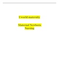 Uworld maternity  -Maternal Newborn Nursing