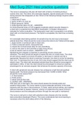 Med Surg 2021 Hesi practice questions