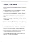 UAS end of course exam questions n answers graded A&plus;