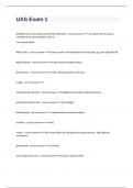 UAS Exam 1 questions with verified answers