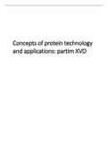 CONCEPTS OF PROTEIN TECHNOLOGY AND APPLICATIONS summary
