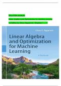 Solution Manual for Linear Algebra and Optimization for Machine Learning 1st Edition by Charu Aggarwal&comma; ISBN&colon; 9783030403430&comma; All 11 Chapters Covered&comma; Verified Latest Edition