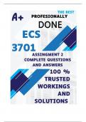ECS3701 Assignment 2 &lpar;COMPLETE ANSWERS&rpar; Semester 2 2024 &lpar;833935&rpar; - DUE 27 September 2024