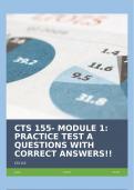 CTS 155- MODULE 1&colon; PRACTICE TEST A QUESTIONS WITH CORRECT ANSWERS&excl;&excl;