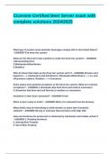 Cicerone Certified Beer Server exam with complete solutions 2024&lowbar;2025&period;