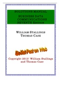 Business Data Communications - Infrastructure&comma; Networking and Security&comma; Stallings - Downloadable Solutions Manual &lpar;Revised&rpar;