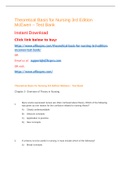 Theoretical Basis for Nursing 3rd Edition McEwen - Test Bank&period;