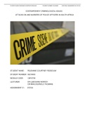 CONTEMPORARY CRIMINOLOGICAL ISSUES : ASSIGNMENT 1_CMY3706