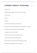 1&rpar; Weight & Balance&colon; Terminology questions n answers graded A&plus; passed