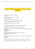 NBCE PT Boards Questions And Answers Rated A&plus;&period;