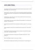 AVS 2050 FINAL questions and answers graded A&plus; passed