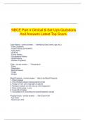   NBCE Part 4 Clinical & Set-Ups Questions And Answers Latest Top Score&period;