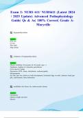 Exam 2&colon; NURS 611&sol; NURS611 &lpar;Latest 2024&sol; 2025 Update&rpar; Advanced Pathophysiology Guide&vert; Qs & As&vert; 100&percnt; Correct&vert; Grade A- Maryville