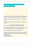 HED 2340 Final Exam with complete solutions 2024&lowbar;2025