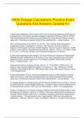 HESI Dosage Calculations Practice Exam Questions And Answers Graded A&plus;&period;
