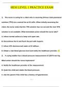 HESI LEVEL 1 PRACTICE EXAM QUESTIONS AND ANSWERS &lpar;2024&sol;2025&rpar; &lpar;VERIFIED ANSWERS&rpar;