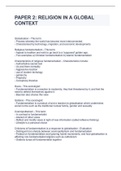 PAPER 2&colon; RELIGION IN A GLOBAL CONTEXT