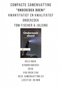 Compacte samenvatting Onderzoek Doen! Fischer - Hele boek - 9789001881931 - 2019  1e druk