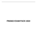 FIN 2602 EXAM PACK 2022, UNISA