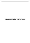 LML 4805 EXAM PACK 2022, UNISA