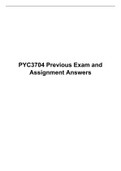 PYC 3704 Previous Exam and Assignment Answers&comma; UNISA
