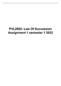 PVL 2602- Law Of Succession Assignment 1 semester 1, 2022, UNISA