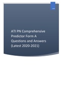 ATI PN Comprehensive Predictor Form A Questions and Answers &lpar;Latest 2020-2021&rpar;