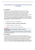 Arterial Blood Gas Interpretation Practice Quiz &lpar;Part 1&colon; 20 Items&rpar;