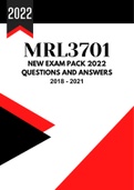 MRL3701 NEW Exam Pack 2022 (Questions & Answers) 2022
