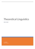 Samenvatting Theoretical Linguistics 