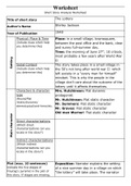 The lottery- Worksheet with explanation