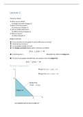 lecture 1 t/m 8 notes Microeconomics: Theory and Analysis 