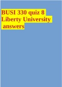 BUSI 330 quiz 8 Liberty University answers