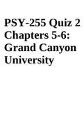 PSY-255 Quiz 2 Chapters 5-6: Grand Canyon University