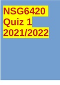 NSG6420 Quiz 1 2021/2022