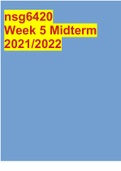 nsg6420 Week 5 Midterm 2021/2022