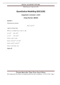 Quantitative Modelling (DSC1520) Assignment 2, Semester 1, 2019
