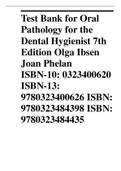 Test Bank for Oral Pathology for the Dental Hygienist 7th Edition Olga Ibsen Joan Phelan ISBN-10: 0323400620 ISBN-13: 9780323400626 ISBN: 9780323484398 ISBN: 9780323484435